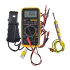 Kit Multímetro Automotivo Digital Corrente Tensão Continuidade Hold Mda-232 Portátil Instrutherm Sensor Superfície S-01k