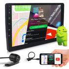 Kit Multimídia 9 Polegadas Android + Câmera Ré Fiat UP 2014 2015 Espelhamento Android Auto Carplay