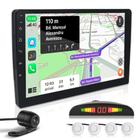 Kit Multimídia 9 Polegadas + Câmera Ré + Sensor Ré Branco Ford Ranger 2004 2005 2006 2007 2008 2009 USB Bluetooth
