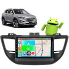 Kit multimidia android 9" tucson 17/24 prata hyundai carplay