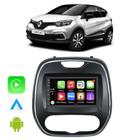 Kit Multimidia Android-Auto/Carplay Captur 2017-18-19-20-21-22-23-24 7" Gps Tv Online Voz Google Siri