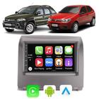 Kit Multimidia Android-Auto/Carplay Palio Fire Way 2014 2015 2016 2017 7" Voz Google Siri Tv Online