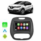Kit Multimidia Captur 2017 A 2022 2023 2024 7" Android Auto CarPlay Voz Google Siri Tv Bluetooth Gps