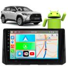 Kit Multimidia CarPlay Android 9” 2GB 32GB Corolla Cross 2020-2023 + Câmera