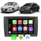 Kit Multimidia CarPlay Android-Auto Peugeot 308 408 2012 A 2019 Comando Por Voz Siri Waze Tv