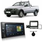 Kit Multimidia Fiat Strada 2002 até 2011 Pioneer DMH-G228BT 2 Din 6,2" Touch BT USB AUX + Câmera de ré + Moldura