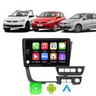 Kit Multimidia Gol Saveiro Voyage G5 2008 2009 2010 2011 2012 9" Pol Android-Auto/Carplay Gps Integrado TV Online