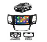 Kit Multimidia Hilux 09  / 15 Carplay AndroidAuto 9 Pol BT USB FM - Roadstar 908BR