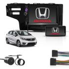 Kit Multimídia Mp5 2 Din Bt Espelha Honda Fit 2015 em Diante