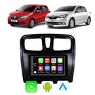 Kit Multimidia Sandero Logan 2015 16 17 18 19 20 21 22 23 24 7" CarPlay Android Auto Bluetooth Tv Online