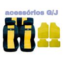 kit n1/ capa p banco nylon amarelo+acessórios gol - g/j