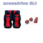 kit n1 capa p banco nylon vermelho+acessórios golf - g/j