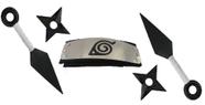 Kit Naruto Bandana aldeia da folha E 2 Kunai com Shuriken