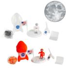 Kit Nasa Com Foguete Astronauta E Solo Lunar De Massinha - Usual Brinquedos