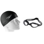 Kit Natação Speedo Óculos Hydrovision Touca Flat Cap