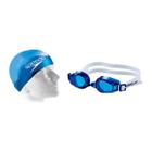 Kit Natação Swim Jr Infantil Touca Óculos Speedo Azul