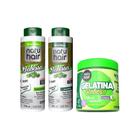 Kit Natuhair Babosa 500ml Shampoo+Condicionador+Gelatina