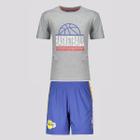 Kit NBA Los Angeles Lakers Infantil Cinza e Roxa