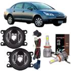 Kit neblina citroen c4 pallas 2007 ate 2013 com super led 2d