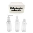 Kit Necessaire Organizador Frascos Shampoo Sabonete Spray