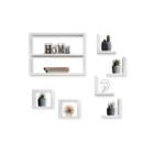 Kit Nicho  Mdf Quarto De Bebê 7 Peças Slim Nicho Decorativo