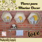 Kit Nichos Colmeia + Prateleira com Varão MDF - CREME