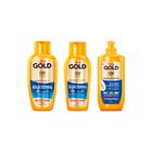 Kit Niely Gold Liso Pleno Shampoo+Cond+CR Pentear