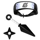 Kit Ninja Naruto Shippuden com Bandana Kunai e Shuriken Elka