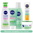 Kit Nivea: Água Micelar Matte + Sabonete Efeito Matte + Tônico Adstringente + Hidratante Pepino + Filtro Solar FPS50