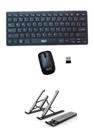 Kit Notebook Lenovo Mini Teclado + Mouse Wireless + Suporte - Universal-Teclado