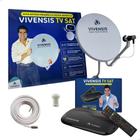 Kit Nova Antena Parabólica Digital Vivensis com receptor Vivensis Vx10 HD