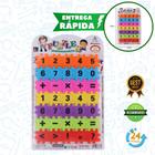 Kit Números De Plástico Para Encaixar 35 Peças Diversão garantida Perfeito Desenvolver crianças aprenderem soma e números