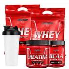 Kit Nutri Whey Protein 1,8kg (Baunilha) + Creatina 300g + Bcaa 90caps + Coqueteleira Integralmédica