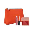 Kit Océane 4 You Necessarie Neoprene Laranja + Fluffy Blush Coral Pink + Glossy Me Rose Brilho Labial Rosa