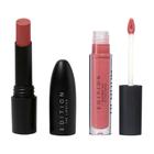 Kit Océane Batom Nude Rosa 3,2g, Brilho Labial Rosa 4g