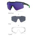 Kit óculos solar hb shield road pqp multi purple / gray / cristal