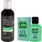 Kit Oleo De Massagem Aquece De Menta E Gel Beijavel Esfria