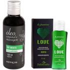 Kit Óleo De Massagem Corporal E Gel Beijavel Sabor Menta