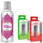 Kit Óleo de Massagem Tantrica e 2 Lubrificantes Lub Vibes - Hot Flowers