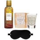 Kit Oleo De Massagem Vanilla Vela Corporal E Venda Tapa Olho