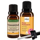 Kit Óleo Essen. Tangerina 20Ml + Vegetal Rosa Mosqueta 30Ml - Essência Do Brasil