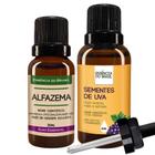 Kit Óleo Essencial Alfema 20Ml + Vegetal Sementes Uva 30Ml