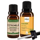 Kit Óleo Essencial Citronela 20ml + Vegetal de Alecrim 30ml