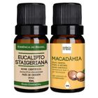 Kit Óleo Essencial Eucalipto + Vegetal Macadâmia 10ml