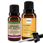 Kit Óleo Essencial Gerânio 20Ml + Óleo Vegetal Alecrim 30Ml