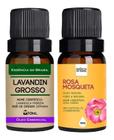 Kit Óleo Essencial Lavandin +Óleo Vegetal Rosa Mosqueta 10Ml