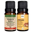 Kit Óleo Essencial Pimenta Rosa + Óleo Vegetal De Argan 10Ml