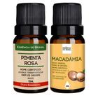 Kit Óleo Essencial Pimenta Rosa + Vegetal De Macadâmia 10Ml