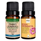 Kit Óleo Essencial Zimbro + Óleo Vegetal Rosa Mosqueta 10Ml - Essência Do Brasil