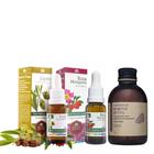 Kit Óleo Vegetal Jojoba, Rosa Mosqueta e Semente de Uva